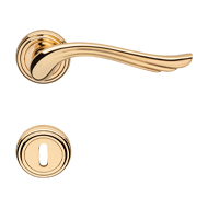 ARIA Door Lever handle on Rose - Gold P